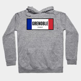 Grenoble City in French Flag Colors Hoodie